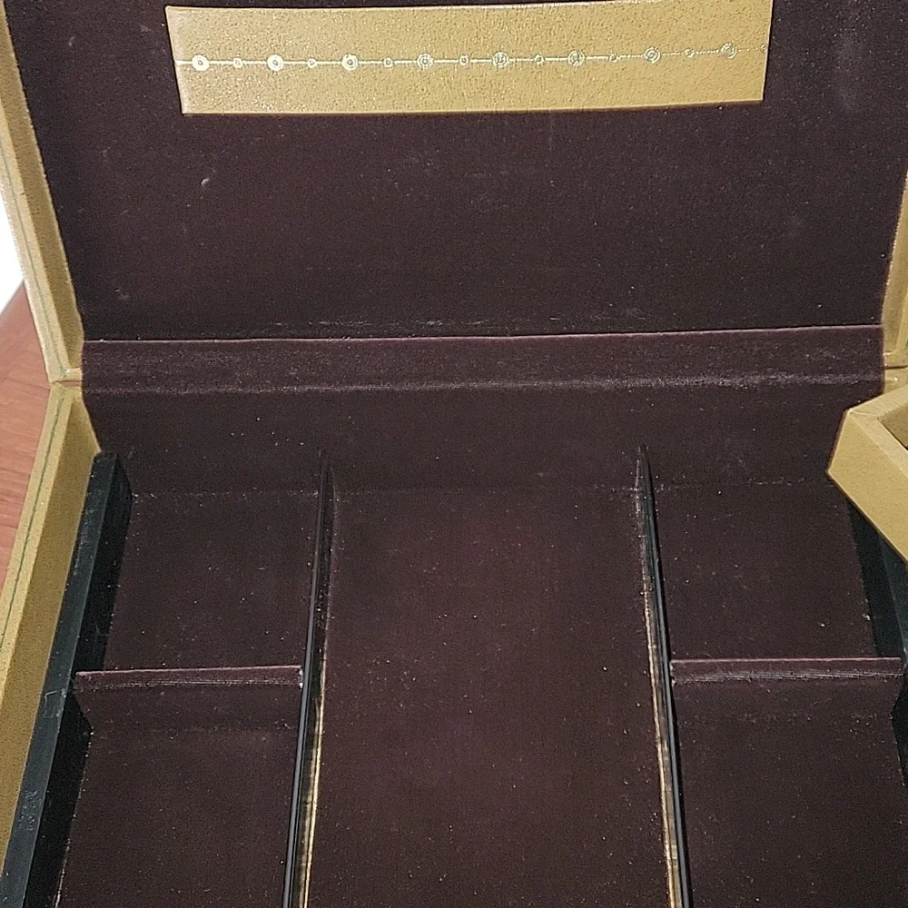 Vintage Swank Philippe Jewelry Box Mid Century 2 Tiered 1950